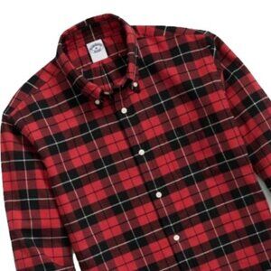 Brooks Brothers 1818 Portuguese Flannel Shirt L Red Plaid NWT